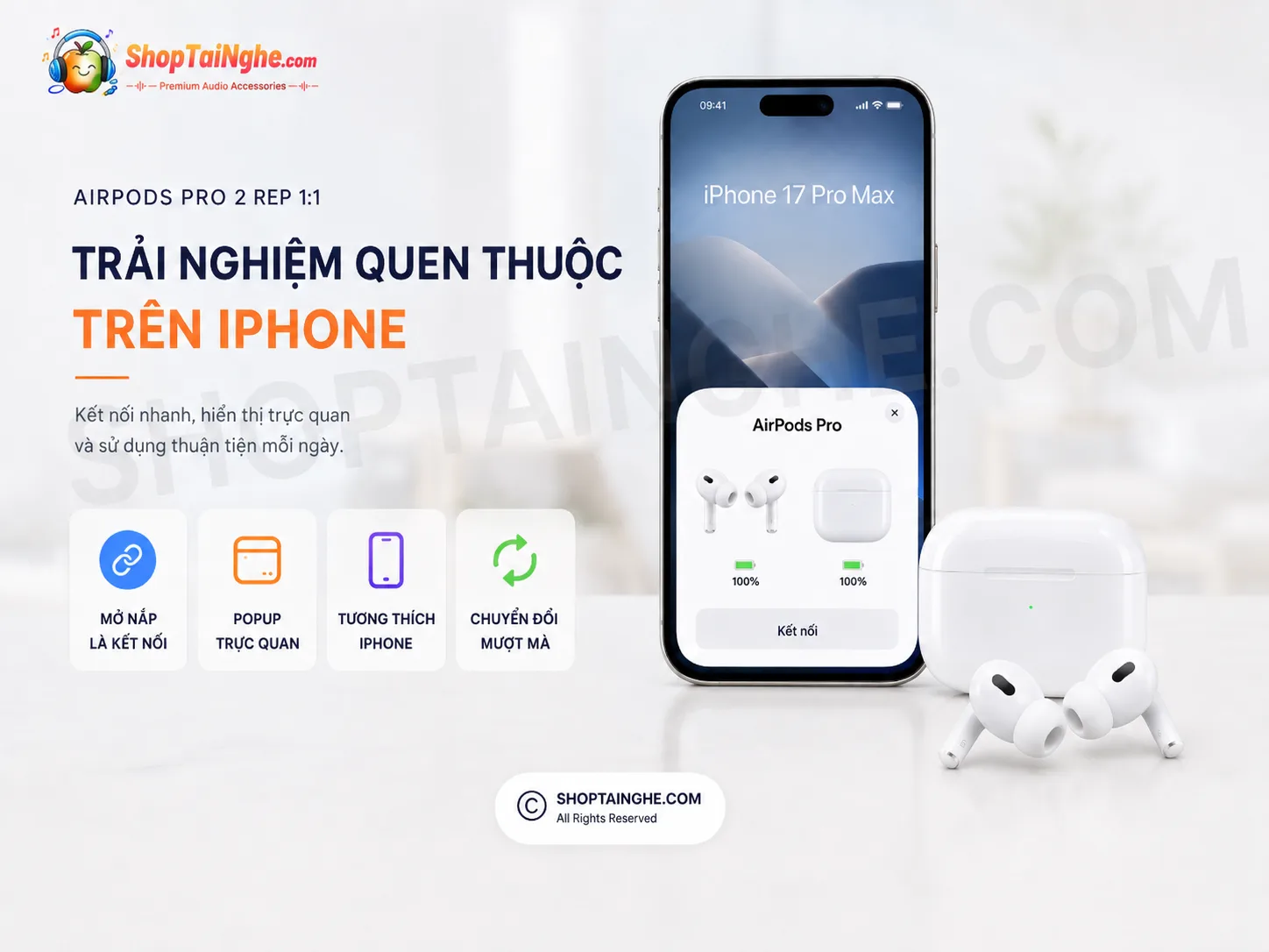 Tai Nghe AirPods Pro 2 Rep 1:1 Cao Cấp 3 Airpods Pro 2 Rep 1-1 Có Popup Như Airpods Chính Hãng Không?