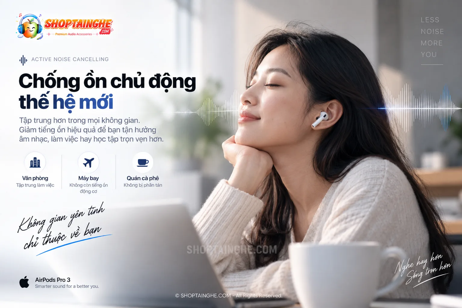 Tai Nghe AirPods Pro 3 Rep 1:1 Cao Cấp 6 Airpods Pro 3 Rep 1-1 Cao Cấp Chống Ồn Chủ động Thế Hệ Mới