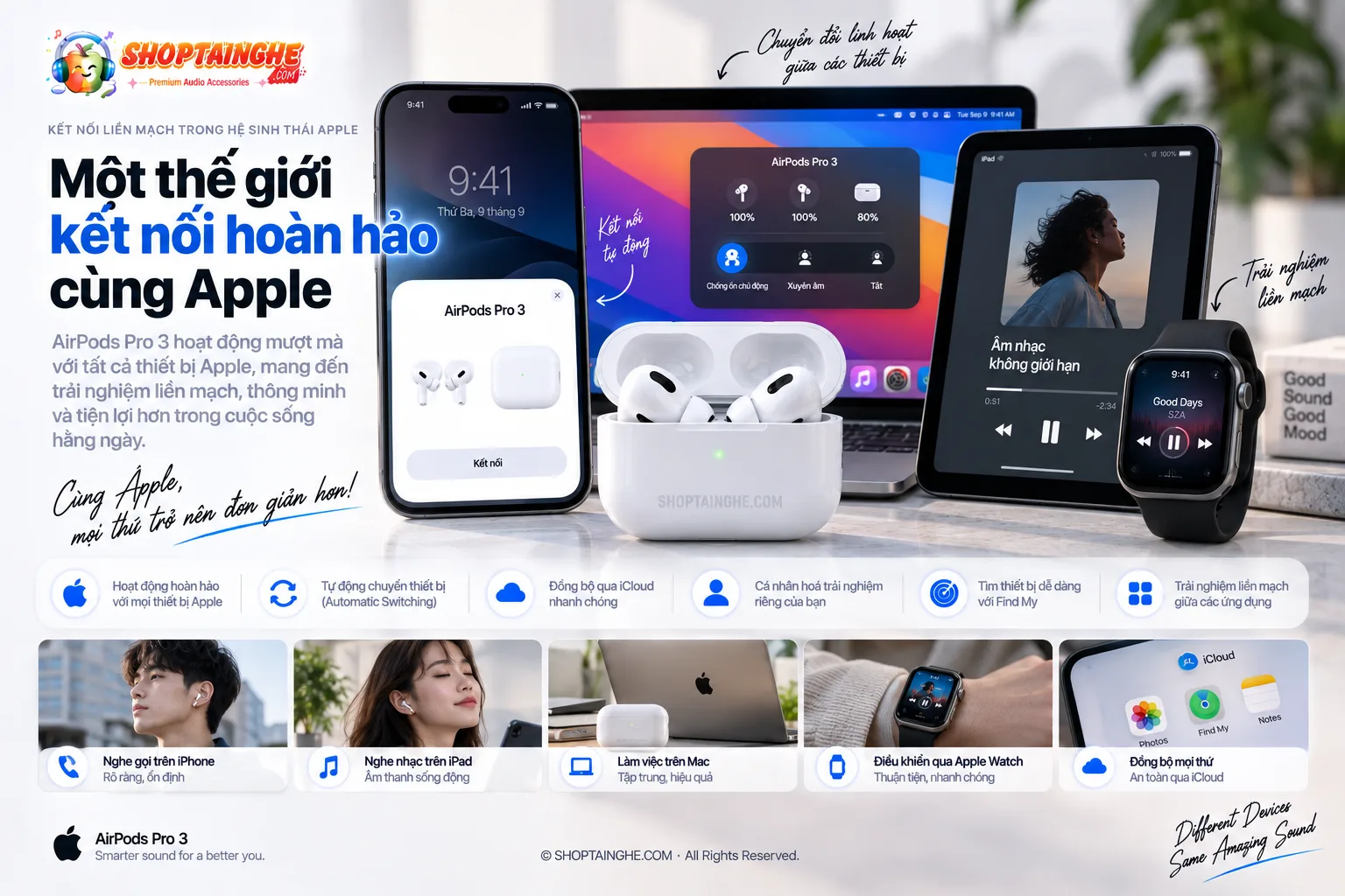 Tai Nghe AirPods Pro 3 Rep 1:1 Cao Cấp 2 Airpods Pro 3 Luôn Là Lựa Chọn Của Nhiều Người