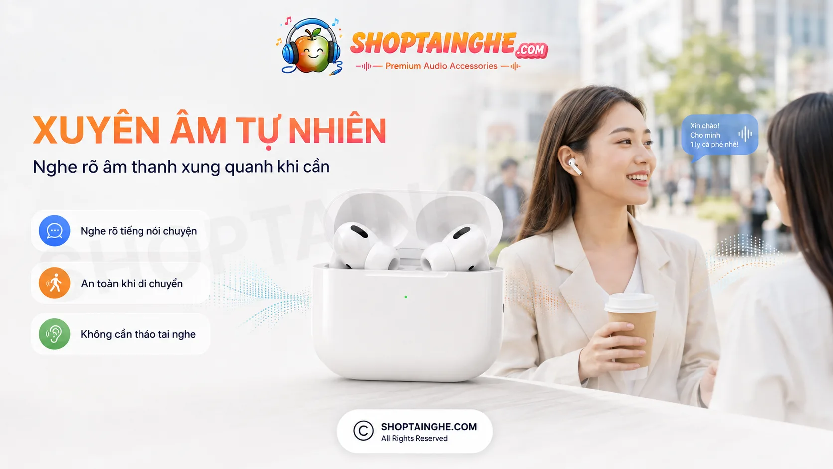 Tai Nghe AirPods Pro 2 Rep 1:1 Cao Cấp 7 Chế độ Xuyên Âm (transparency) Có Thực Sự Tiện Khi Sử Dụng Hằng Ngày?
