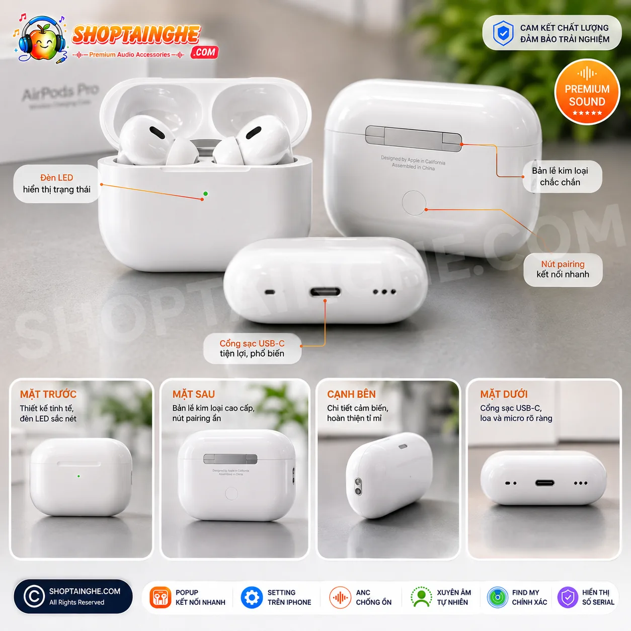 Tai Nghe AirPods Pro 2 Rep 1:1 Cao Cấp