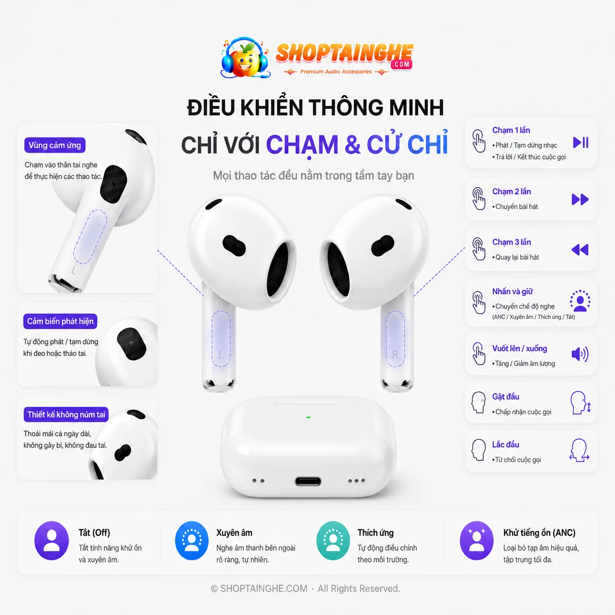 Tai Nghe AirPods 4 Rep 1:1 Cao Cấp