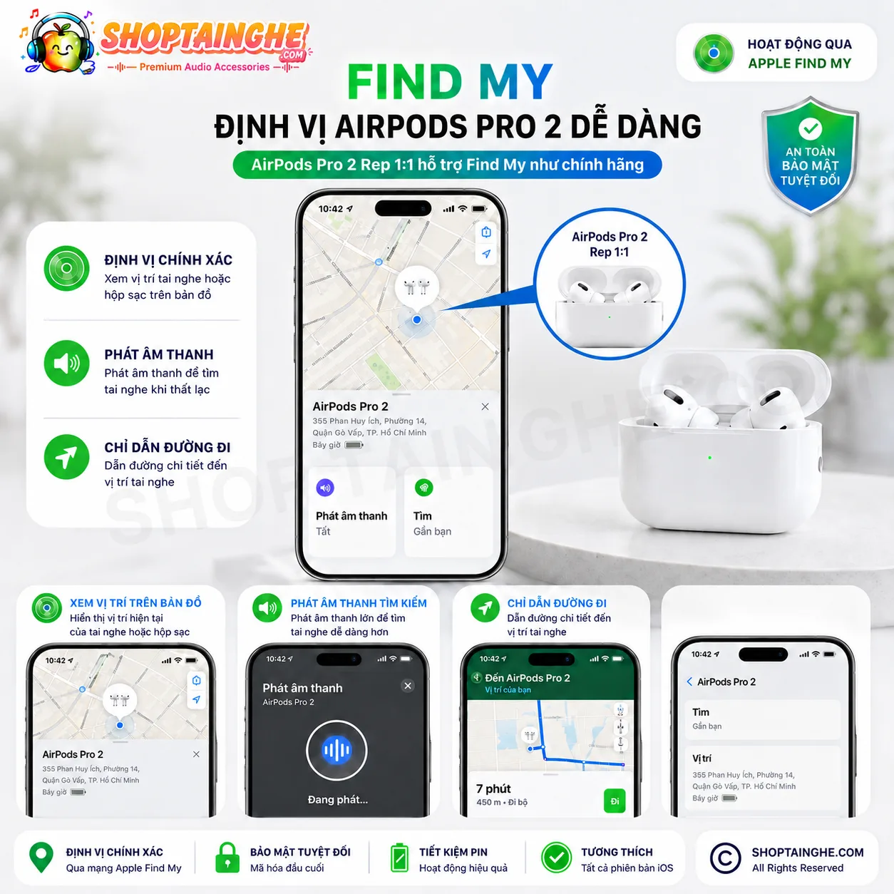 Tai Nghe AirPods Pro 2 Rep 1:1 Cao Cấp