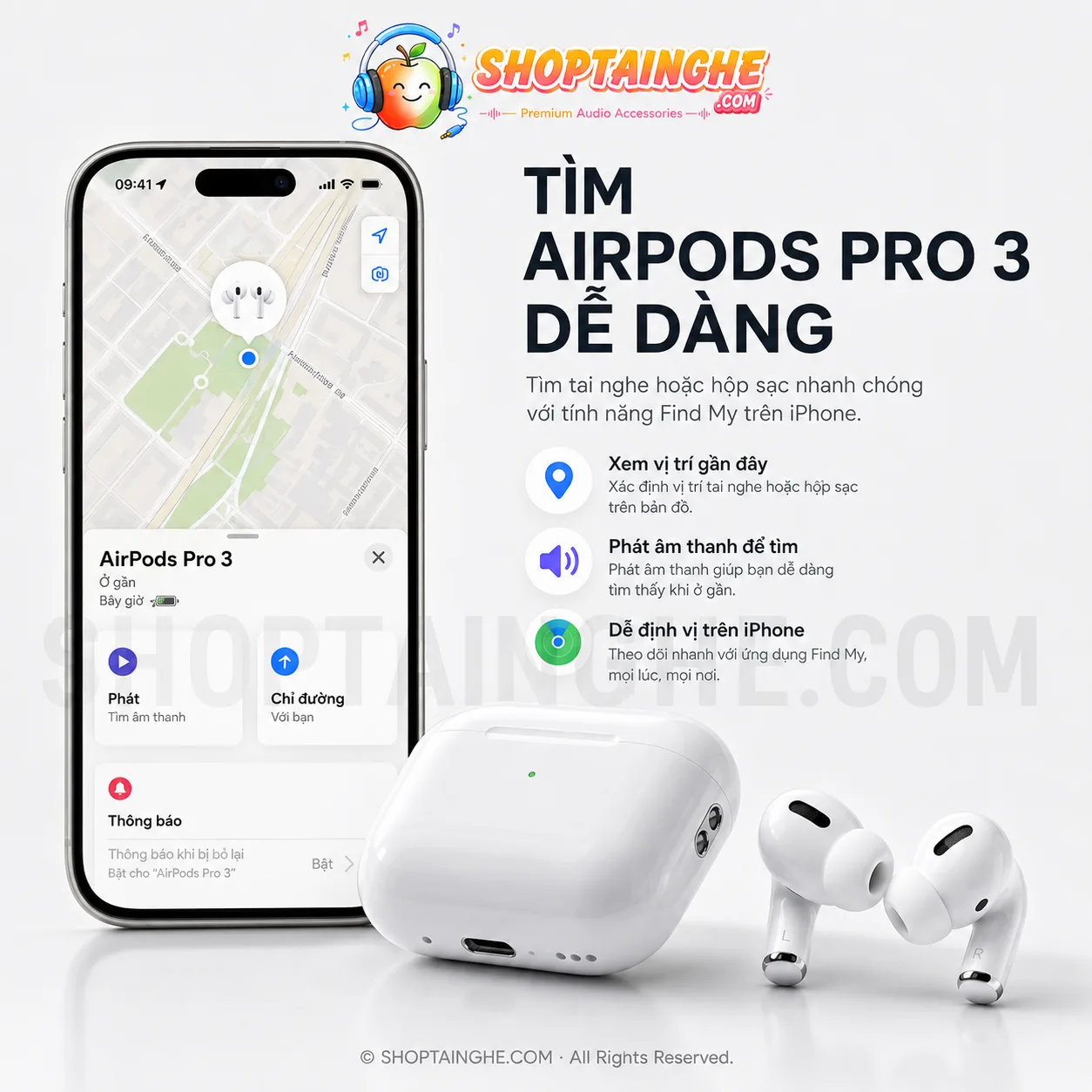 Tai Nghe AirPods Pro 3 Rep 1:1 Cao Cấp