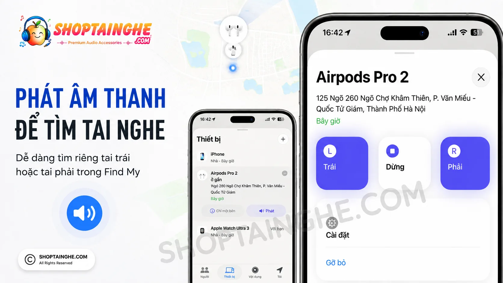 AirPods Pro 2 Rep Có Find My Không? Cách Định Vị Và Tìm Tai Nghe 3 Phát Âm Thanh Trên Iphone để Tìm Tai Nghe Airpods Pro 2