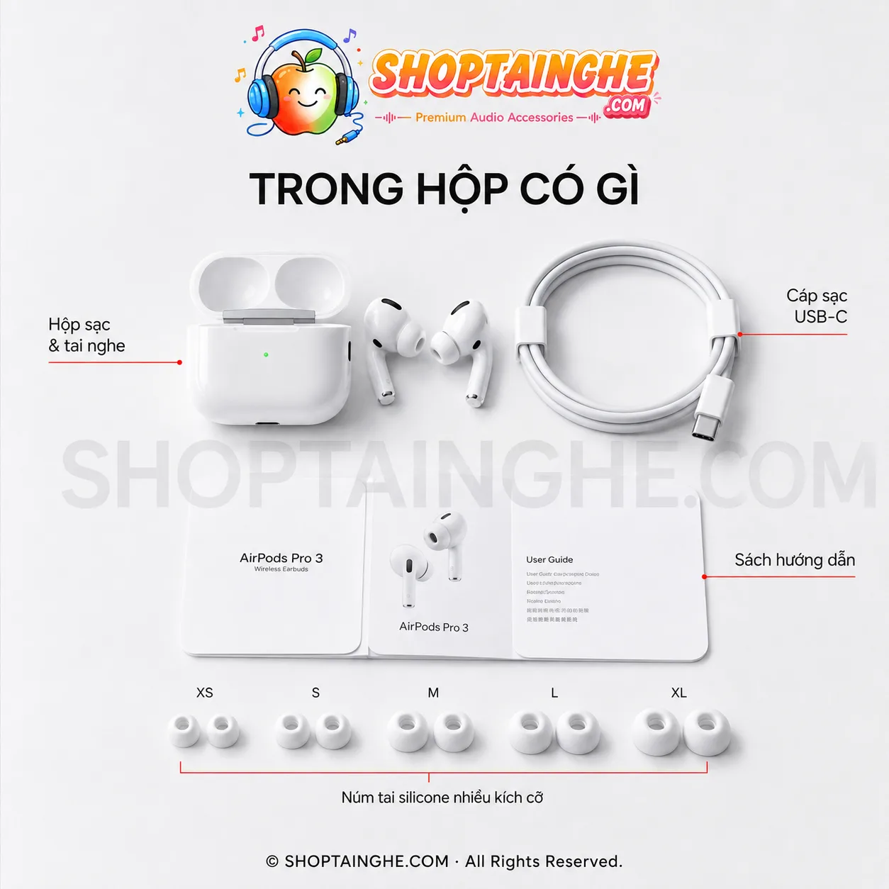 Tai Nghe AirPods Pro 3 Rep 1:1 Cao Cấp