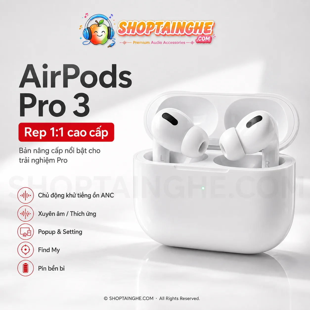 Tai Nghe AirPods Pro 3 Rep 1:1 Cao Cấp