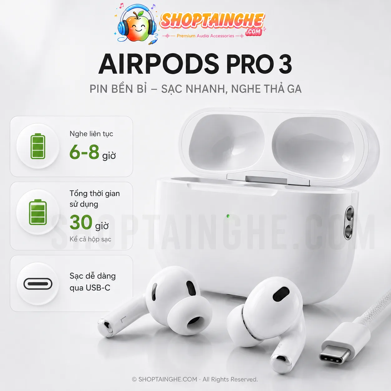 Tai Nghe AirPods Pro 3 Rep 1:1 Cao Cấp