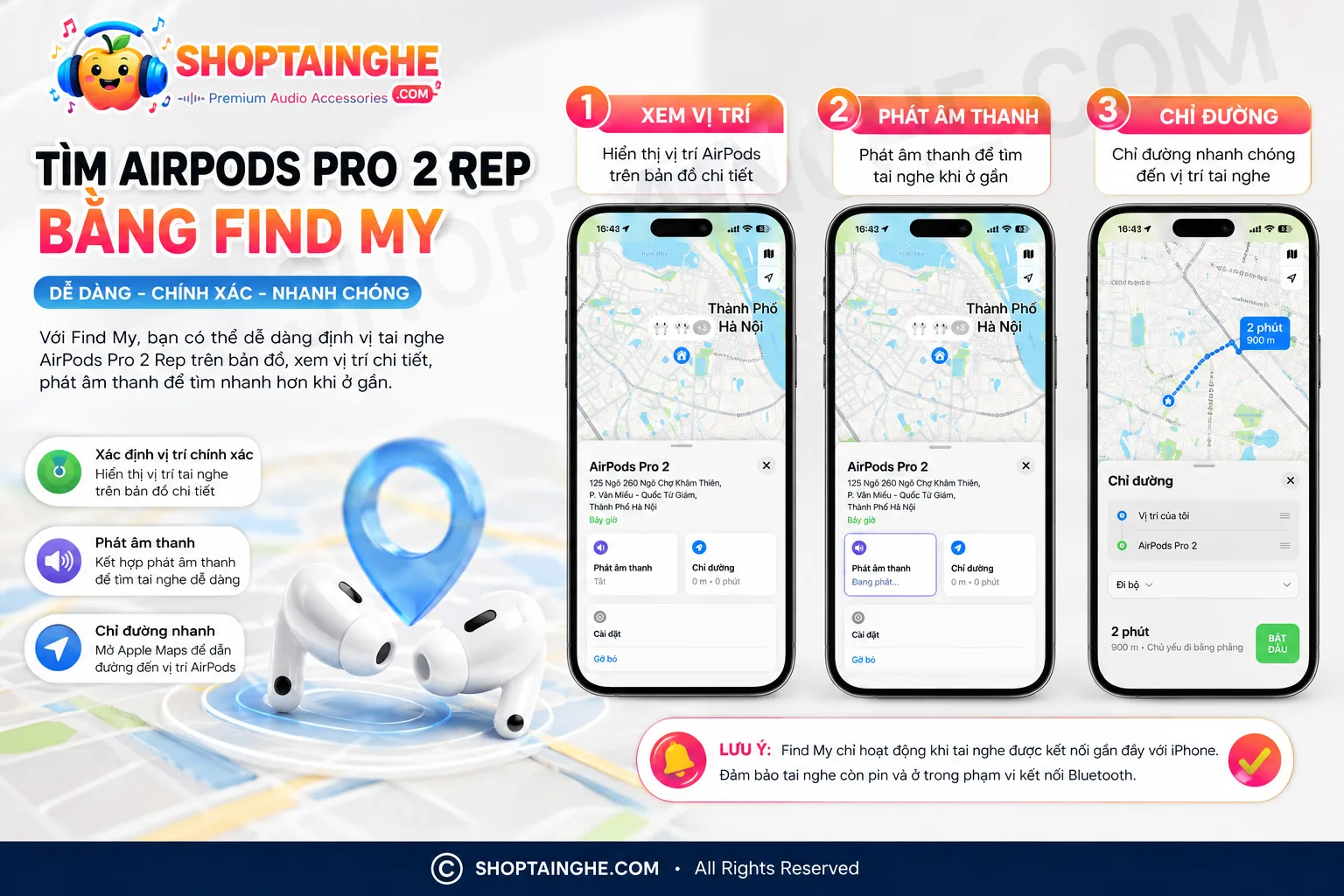 AirPods Pro 2 Rep Có Find My Không? Cách Định Vị Và Tìm Tai Nghe 4 airpods pro 2 rep có find my không